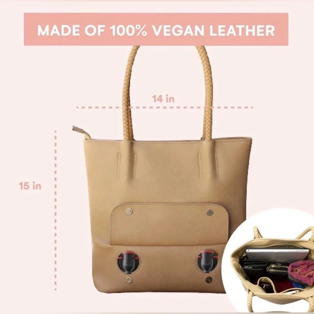 Chic Tan Wine Dispenser Tote